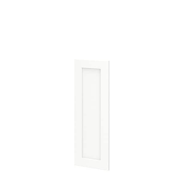 SIMPLY WOODMARK PRO Shaker Partial Overlay 9.88 in. W. x 28 in. H Decorative Door Wall End Panel in Linen White
