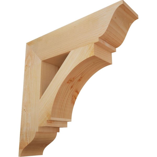 Ekena Millwork 6 in. x 26 in. x 26 in. Douglas Fir Imperial Traditional Rough Sawn Bracket