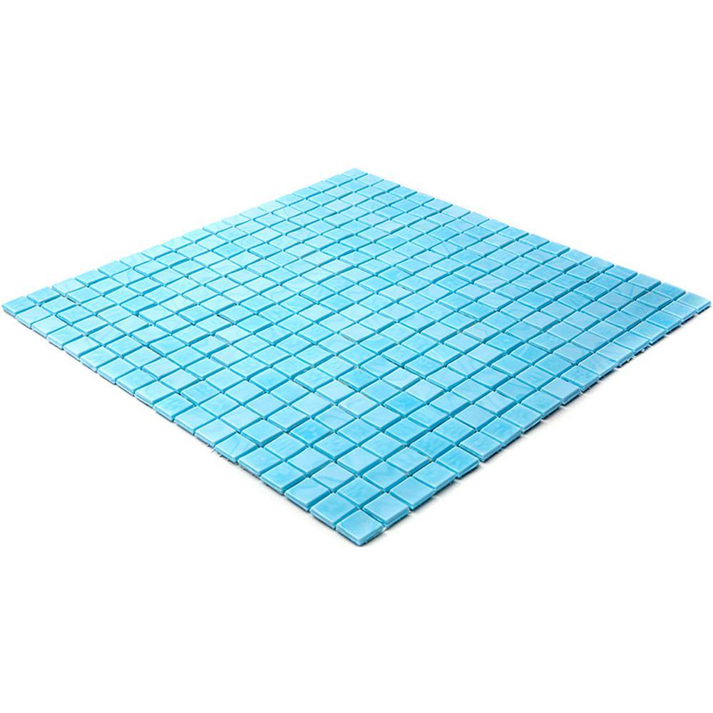 Sky Blue Glass Mosaic Wall and Floor Tile