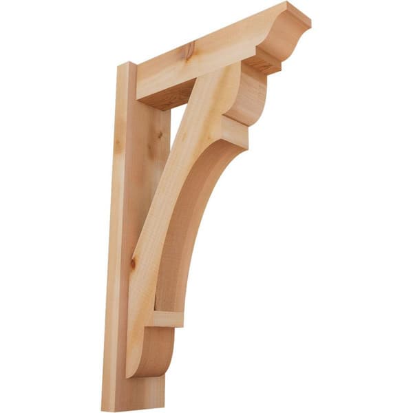 Ekena Millwork 6 in. x 30 in. x 18 in. Western Red Cedar Olympic Traditional Smooth Outlooker