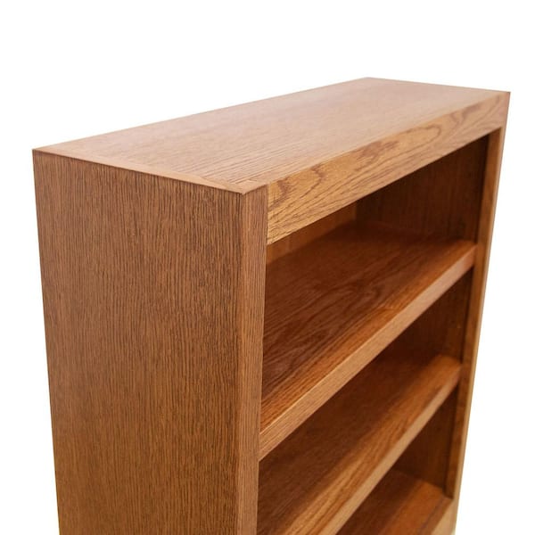 Concepts In Wood 36 in. Dry Oak Wood 3-shelf Standard Bookcase