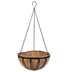 12 in. Metal English Hanging Coco Basket