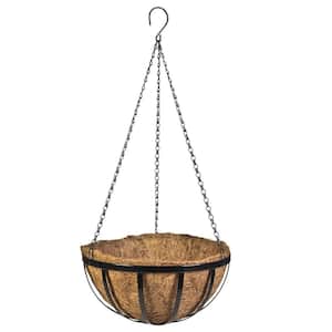 12 in. Metal English Hanging Coco Basket