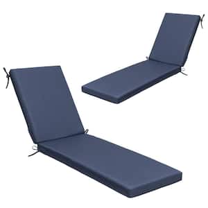 2-Pieces of Outdoor lounge chair leisure polyester in Navy Blue