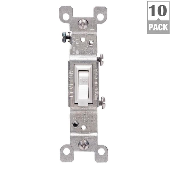 15 Amp Single-Pole Switch, White (10-Pack) 1451-2WM