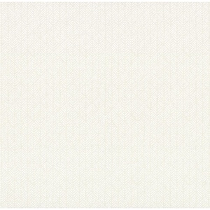 Ronald Redding White Woven Texture Paper Unpasted Matte Wallpaper 27 in. x 27 ft.