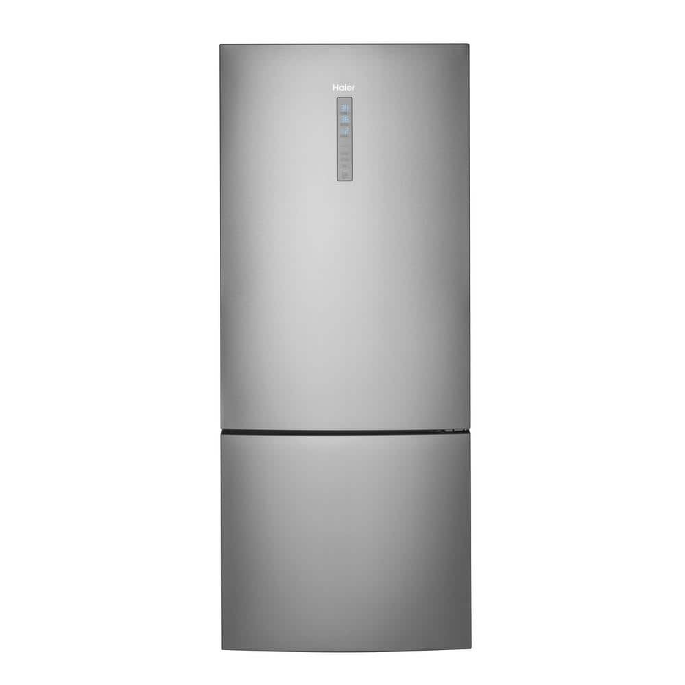 Haier 15.0 cu. ft. Bottom Freezer Refrigerator in Stainless Steel, Silver