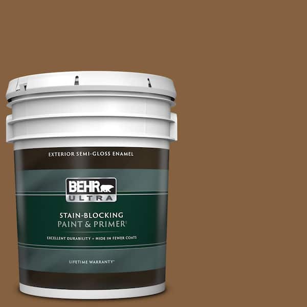 BEHR ULTRA 5 gal. #PPU4-18 Spice Bazaar Semi-Gloss Enamel Exterior Paint & Primer