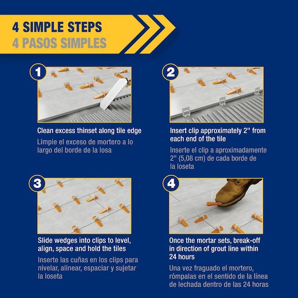 QEP Xtreme Gray 1/32 in. Clip, Part A of 2-Part Tile Leveling