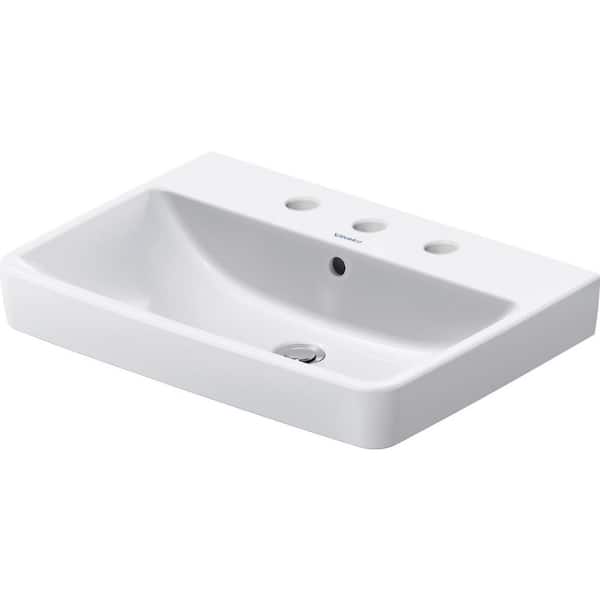 Duravit No.1 6.88 in. Wall Mounted Bathroom Sink in White Ceramic