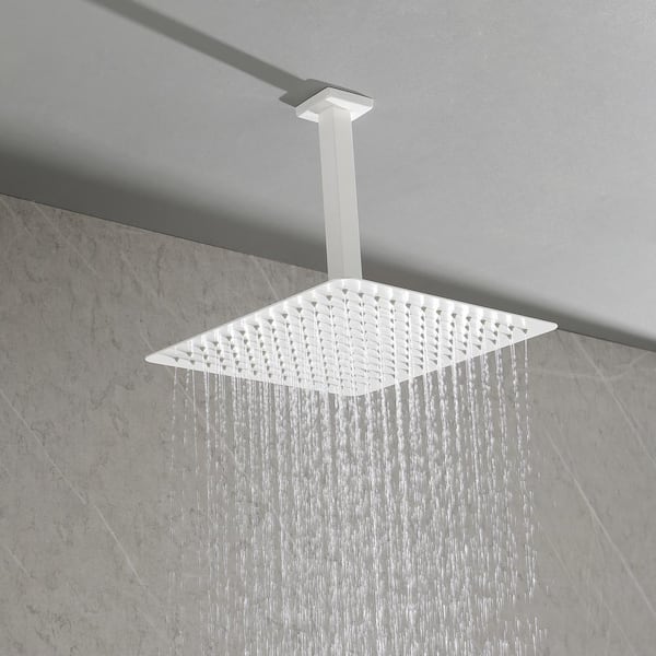 LCD surface-mounted shower mixer with a rain shower head F12C Chrome
