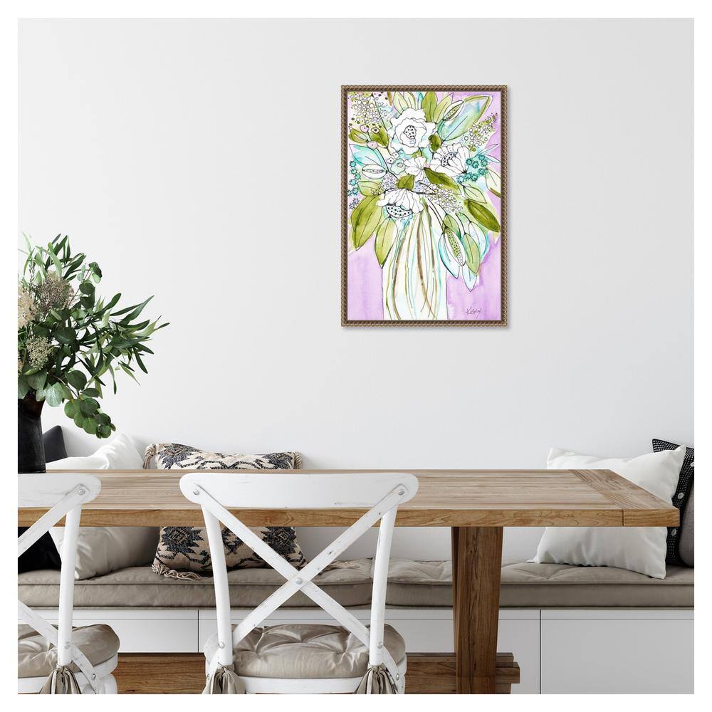 Hopeful Bouquet 16 x 23 Framed Canvas Wall Art