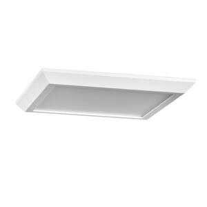 Ultra Slim Luxurious Edge-Lit 5 in. Square White Ceiling Light 3000K LED Easy Installation Flush Mount (4-Pack)