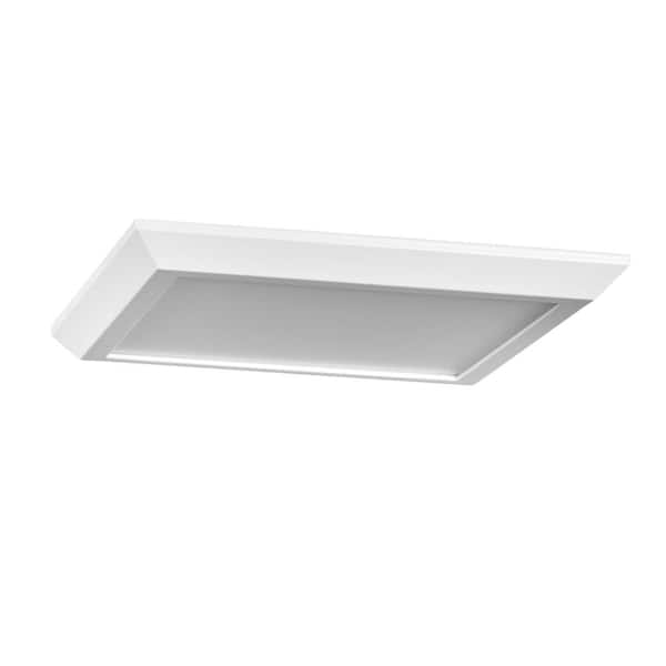 NEXT GLOW Ultra Slim Luxurious Edge-Lit 5 in. Square White Ceiling Light 4000K LED Easy Installation Flush Mount (1-Pack)