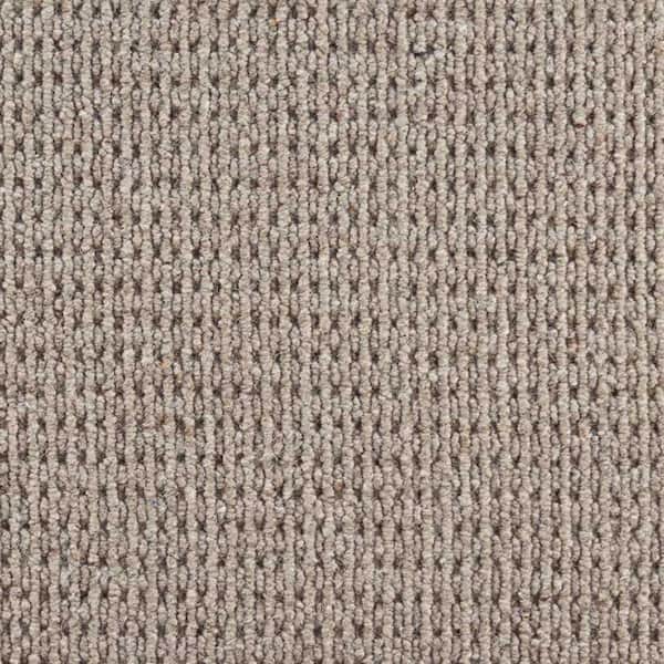 Natural Harmony 6 in. x 6 in. Loop Multi Level Carpet Sample - Embrace - Color Cobblestone