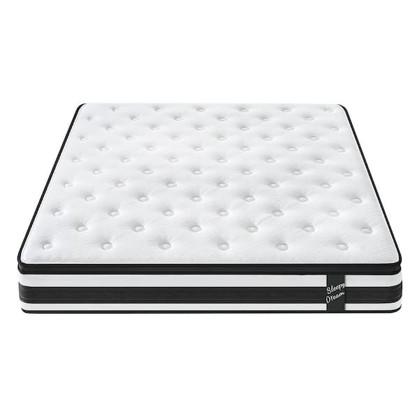 Modern Queen Medium Firm Foam and Spring 12 in. Bed-in-a-Box Mattress for Pressure Relief