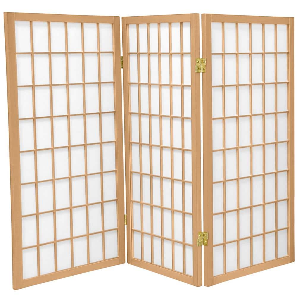 Natural 3-Panel Shoji Screen Room Divider