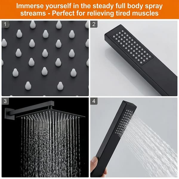 Povucky 12 in. Shower System Single Handle 2-Spray Shower Faucet