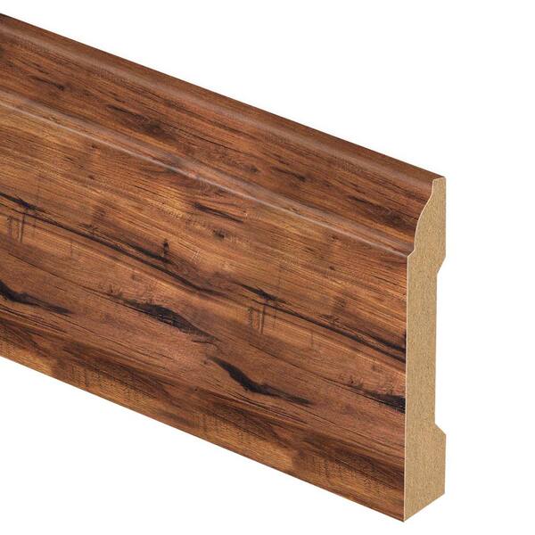 Zamma Creekbed Hickory 9/16 in. Thick x 3-1/4 in. Wide x 94 in. Length Laminate Base Molding