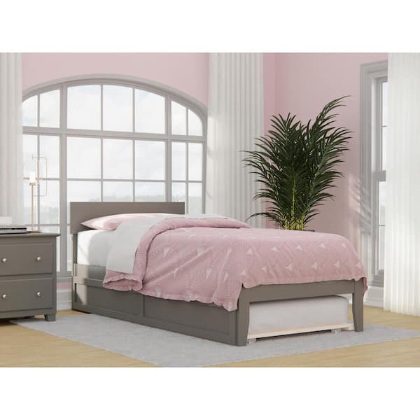 AFI Boston in Grey Twin Extra Long Bed with Twin Extra Long Trundle