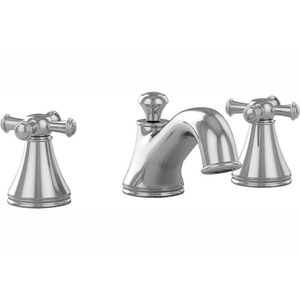 TOTO Vivian 8 in. Widespread 2-Handle Bathroom Faucet with Cross Handles in Polished Chrome