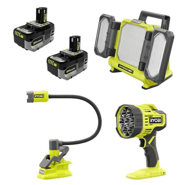 ONE+18V 3-Tool Lighting Kit with ONE+ HP 18V HIGH PERFORMANCE Lithium-Ion 6.0 Ah Battery (2-Pack)