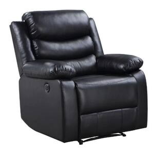 Black Power Recliner with Pocket Coil Seating