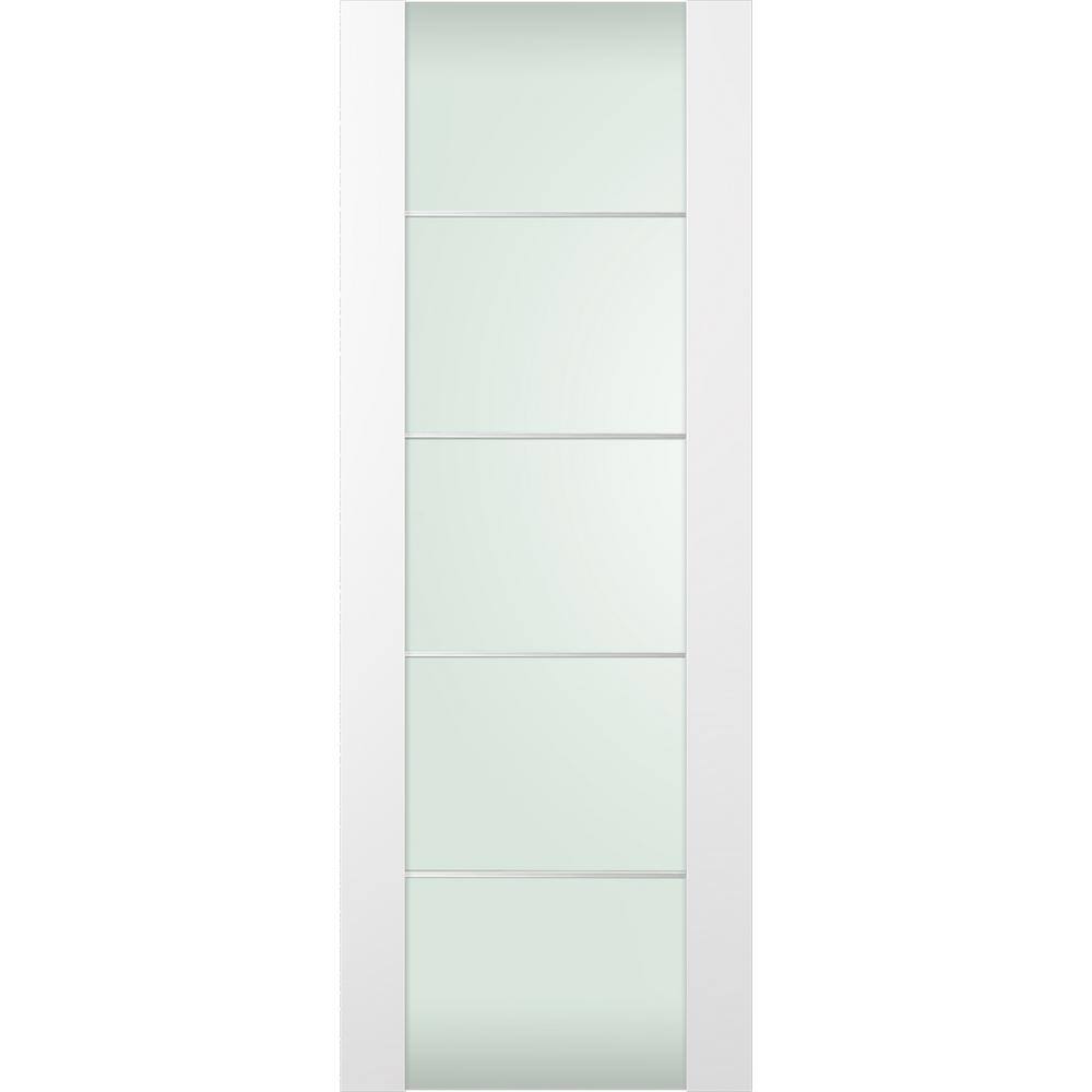 Smart Pro H3G 4H 35.875 in. x 79.375 in. No Bore Full Lite Frosted Glass Polar White Solid Composite Interior Door Slab price history on PriceWatchPro