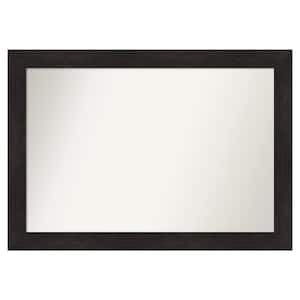 Furniture Espresso 47.75 in. x 33.75 in. Custom Non-Beveled Satin Recycled Polystyrene Bathroom Vanity Wall Mirror