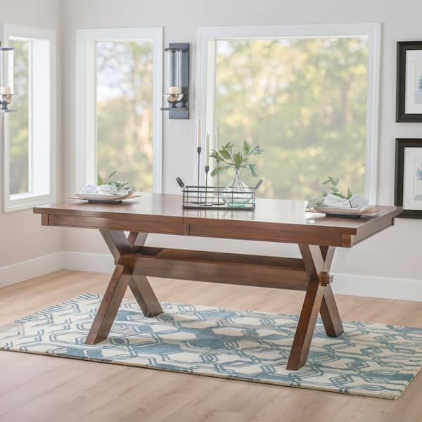 BYBLIGHT Roesler Rustic Wood 62 in. Sled Rectangle Dark