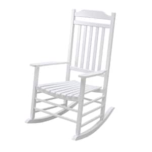 White Wood Adirondack Rocking Chair