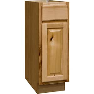 Hampton 12 in. W x 24 in. D x 34.5 in. H Assembled Base Kitchen Cabinet in Natural Hickory with Ball-Bearing Glides