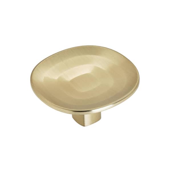 Concentric 1-9/16 in. (40mm) Modern Golden Champagne Round Cabinet Knob