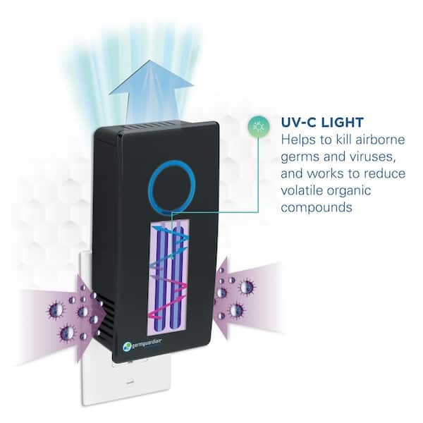 germguardian 7 uv c pluggable air sanitizer & odor reducer