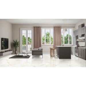 Ader Calacatta 12 in. x 24 in. Polished Porcelain Floor and Wall Tile (16 sq. ft./Case)