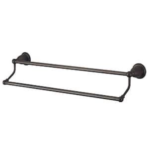 Heritage 18 in. Wall Mount Double Towel Bar in Oil Rubbed Bronze