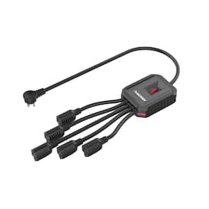 3 ft. 5-Outlet Power Squid Adapter Extension Cord, Black