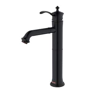 Vineyard Single Handle Single Hole Vessel Bathroom Faucet with Matching Pop-Up Drain in Oil Rubbed Bronze