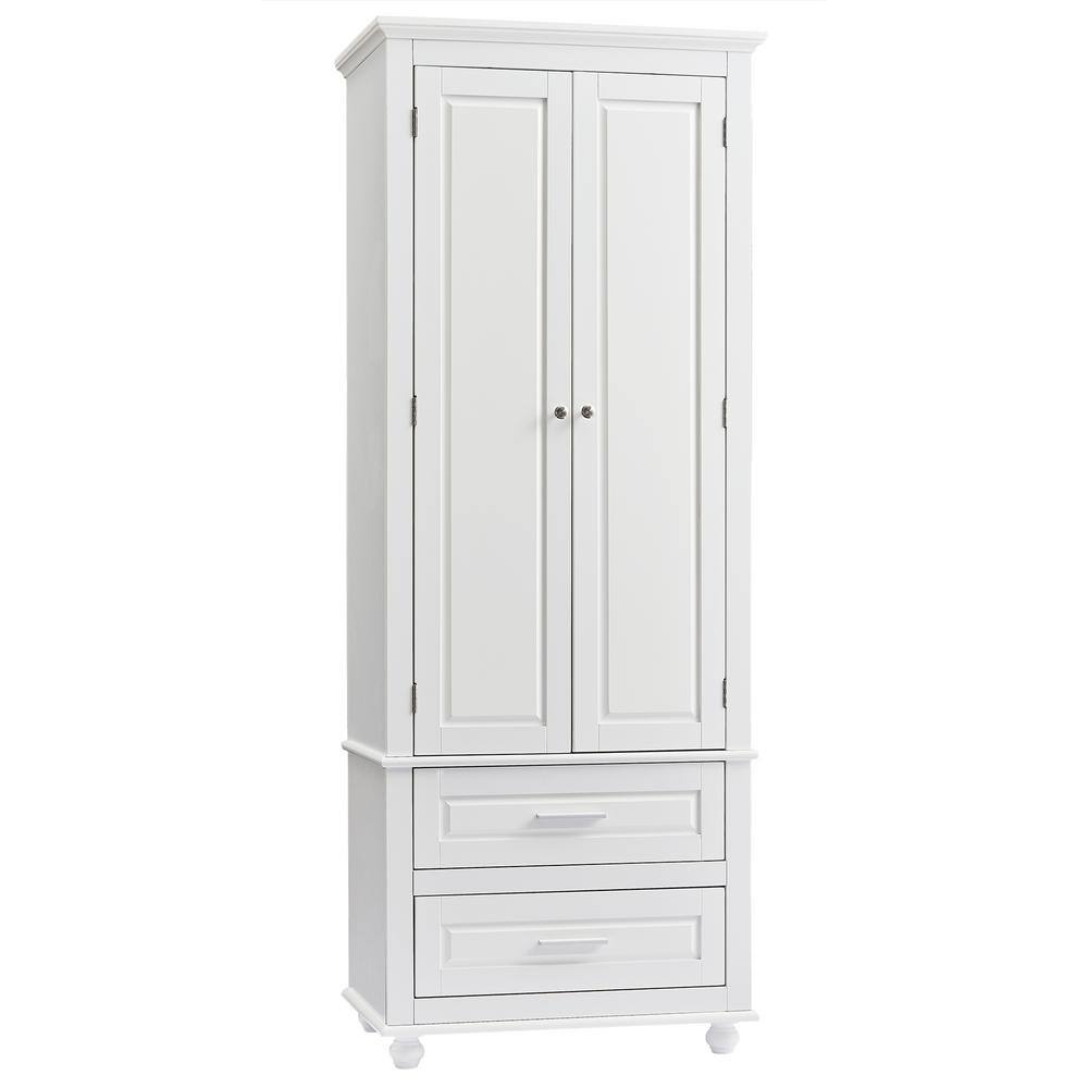 24 in. W x 15.7 in. D x 62.5 in. H MDF Tall Storage Bathroom Linen ...