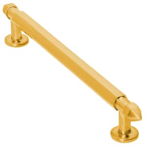 Spire 6-5/16 in. (160 mm) Center-to-Center Brushed Gold Cabinet Bar Pull