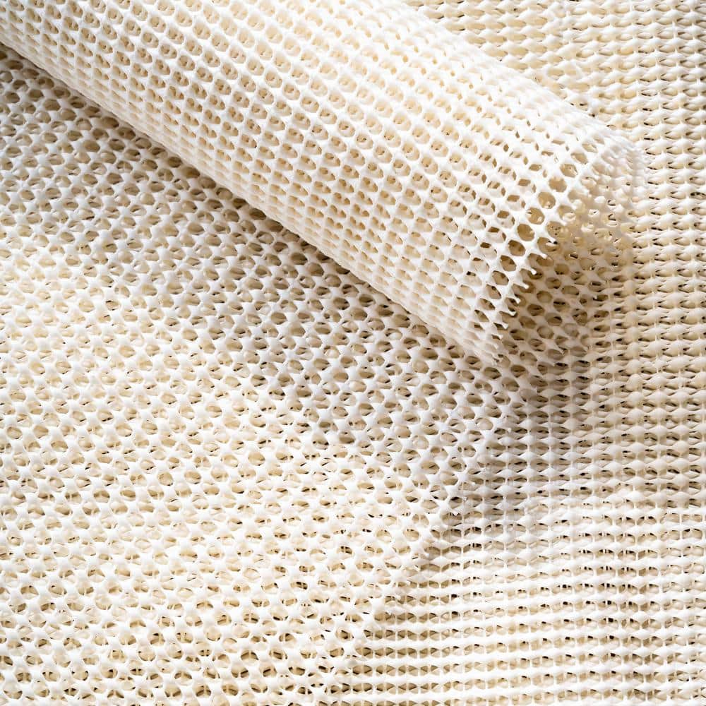 Ultra Stop Cream 12' x 18' Non-Slip PVC Rug Pad