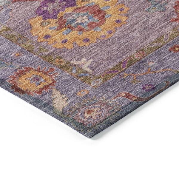 Chantille Machine Washable Indoor/Outdoor Abstract ACN2229 Plum 1 ft. 8 in. x 2 ft. 6 in. Accent Rug