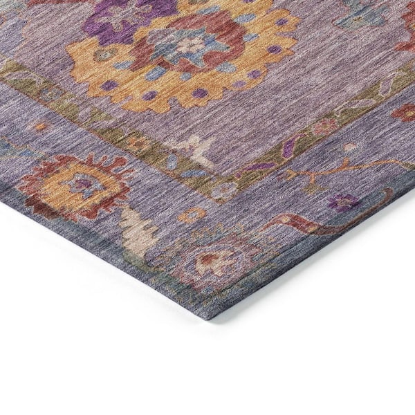 Chantille Machine Washable Indoor/Outdoor Abstract ACN2229 Plum 2 ft. 6 in. x 3 ft. 10 in. Area Rug