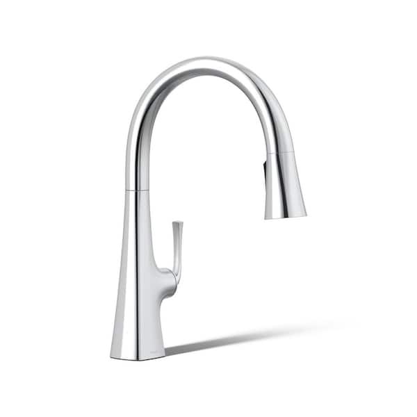 Graze Single-Handle Pull-Down Sprayer Kitchen Faucet with 3-Function Sprayhead in Polished Chrome