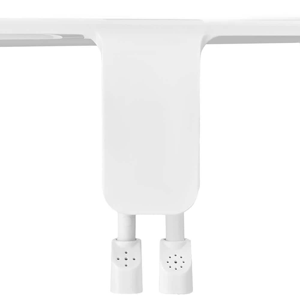 White Non-Electric Bidet Attachment with Pressure Control