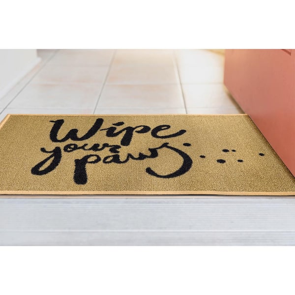 Ottomanson Welcome Collection Non-Slip Rubberback Welcome Design 2x3 Indoor  Entryway Doormat, 20 in. x 30 in., Beige Welcome DOR65041-20X30 - The Home  Depot