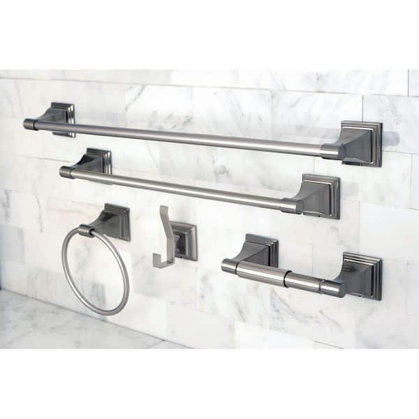 Monarch 5-Piece Bathroom Accessory Set in Brushed Nickel