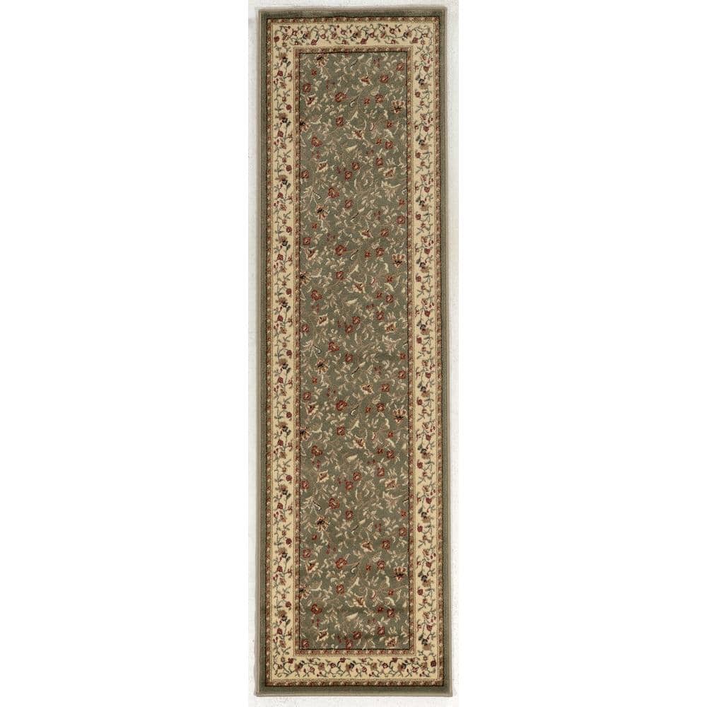 Como Sage 2 ft. x 8 ft. Traditional Floral Area Rug