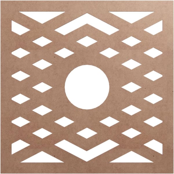 Ekena Millwork 0.25 in. x 32 in. x 32 in. Wood Medallion Moulding