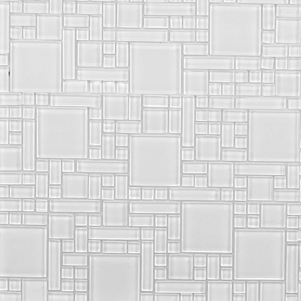 Instant Mosaic 12 in. x 12 in. Peel and Stick Glass Wall Tile (6 sq. ft